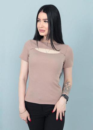 Футболка с вырезом "bianka" оптом | батал