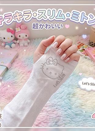 Білі мітенки hello kitty y2k kawaii