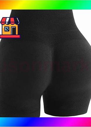 Bs шорты женские 545# best mix бесшовные для фитнеса пуш ап push up черный l bas77/n