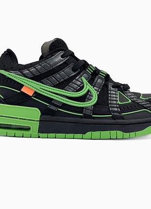 Кроссовки nike off-white x rubber dunk black/green 📦