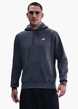 Худі чоловіче nike club grey fn3859-071