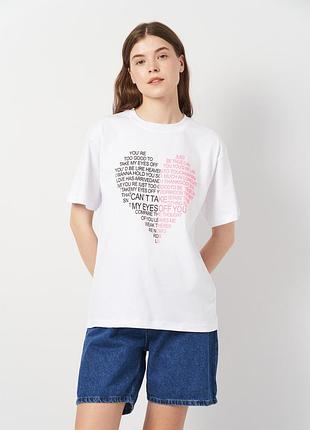 Футболка хлопковая женская eyma sport 191889 m белый/розовый (2200005070383)