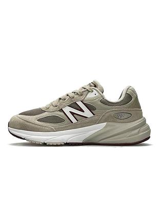 Кроссовки new balance 990v6 beige white