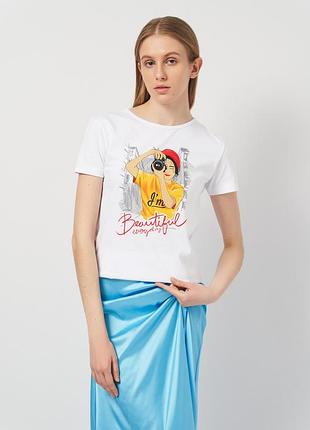 Футболка жіноча frekans 186550 l біла (2200004930800)