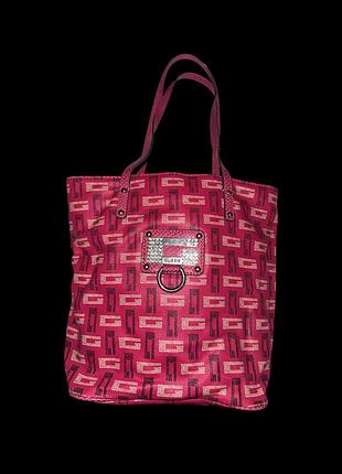 Guess шкіряна монограмна сумка вінтаж y2k tote bag тоут