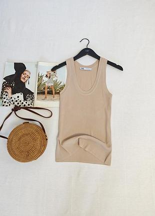 Топ рубчик zara