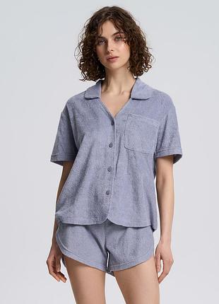 Комплект жіночий махровий темно-сірого кольору, 2xl