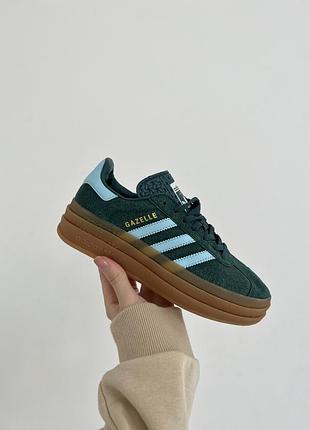 Зеленые кроссовки adidas gazelle