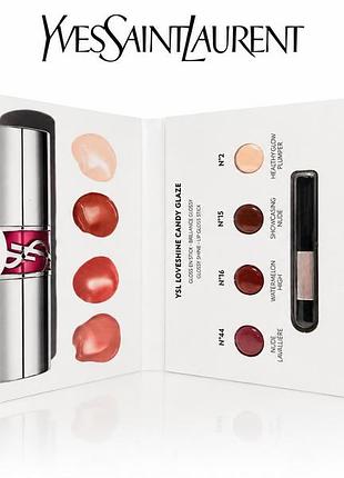 Набір пробників бальзам помада yves saint laurent  ysl candy glaze lip gloss