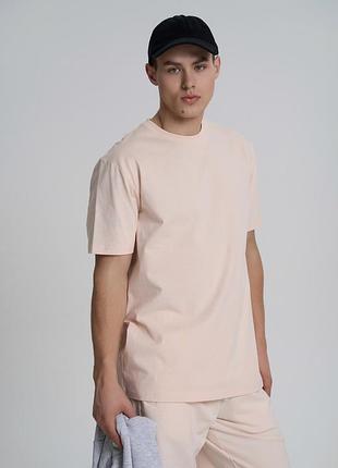 Футболка мужская однотонная бежевого цвета, 2xl