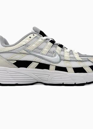 Кроссовки nike p-6000 white/beige/black