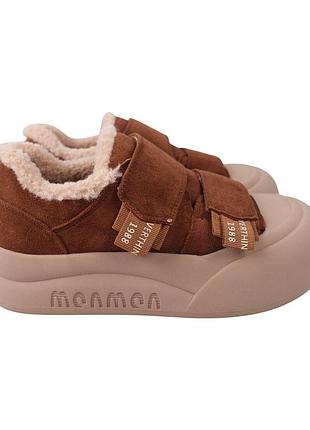 Кроссовки женские melanda рыжие натуральная замша, 37