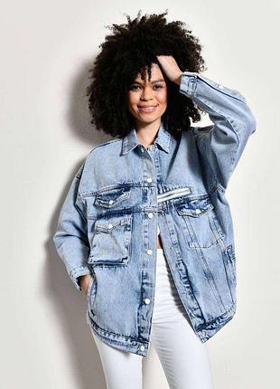 Джинсова куртка жіноча veto jeans 187997 s синя (2200004974576)