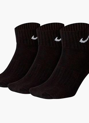 Шкарпетки унісекс nike u nk v cush ankle (3 пари, утеплені) value black sx4926-001 34-38