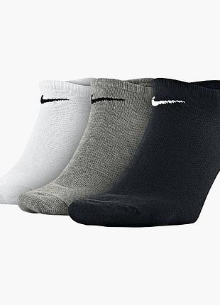 Шкарпетки чоловічі nike (3 пари) value no show multi sx2554-901
