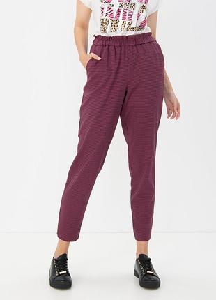 Брюки женские tom tailor 164871 s бордовые (2200004560564)