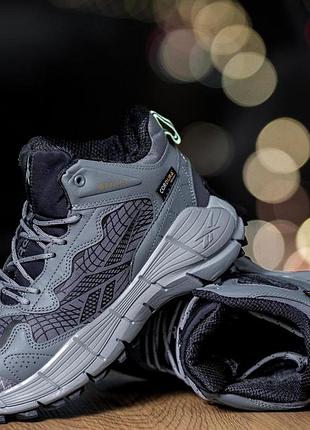 Reebok zig kinetica ii winter grey / зимові рібок кінетика ботинки на хутрі рібоки зіг сірі