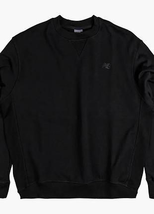 Світшот чоловічий new balance athletics french terry crewneck black mt41506bk