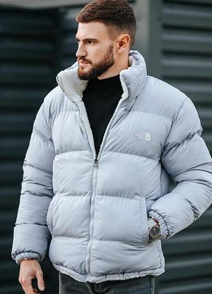 Двухсторонняя куртка the north face grey xl