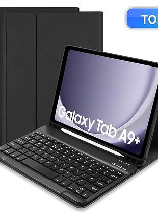 Клавиатурный чехол для samsung galaxy tab a9 plus sm-x210/x216/x218 черный bluetooth съемная клавиатура uk