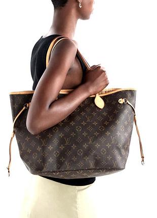 Louis vuitton neverfull monogram canvas велика сумка тоут/0000h/