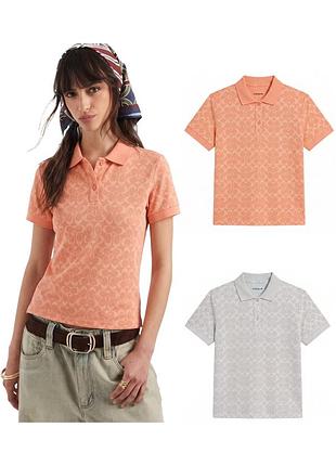 Coach женская футболка polo с коротким рукавом ✨