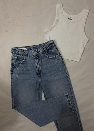 Джинси на дівчинку zara kids / mom fit / 11-12 років / 152 см