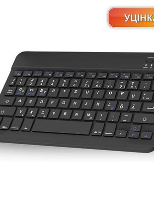Клавиатура iveoppe qwertz черная перезаряжаемая беспроводная bluetooth ультратонкая совместима с ipad/android