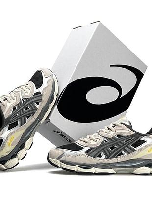 Мужские кроссовки asics gel nyc бежевые легкие спортивные кроссы асикс гел обувь на каждый день лето весна 42