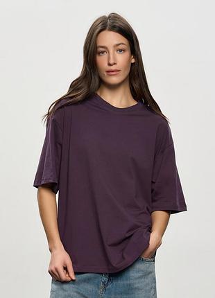 Футболка оверсайз женская фиолетового цвета, 2xl