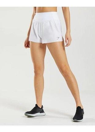 Спортивные шорты женские gymshark 194747 xl белый (2200005143926)