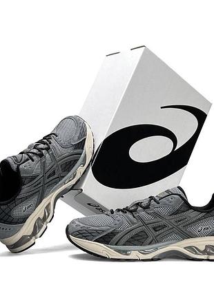 Чоловічі кросівки asics gel nimbus сірі легкі кроси асикс гел німбус текстильна сітка літні