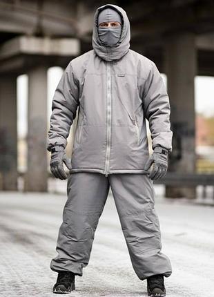 Костюм чоловічий зимовий oblivion level 7 куртка та штани вт6057 k7-00 (розмір l-xl) світло сірий