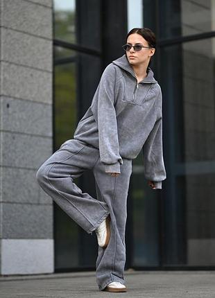 Костюм женский спортивный liora серый трикотажный повседневный s–xl