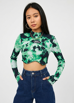 Укороченный лонгслив no fear x h&amp;m в рубчик