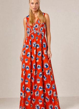 Шифоновое платье сарафан в пол dorothy perkins цветочный принт
