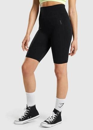Спортивные шорты женские gymshark 194740 xs черный (2200005143834)