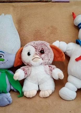 Мягкая игрушка троль большой, зефирный человечек с охотниками за привидениями, грезмо из гремлинов, все оригинал,