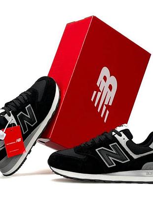 Женские кроссовки new balance 574 black grey качественные повседневные нью беленс черно серые стильные для девушки на весное лето 41