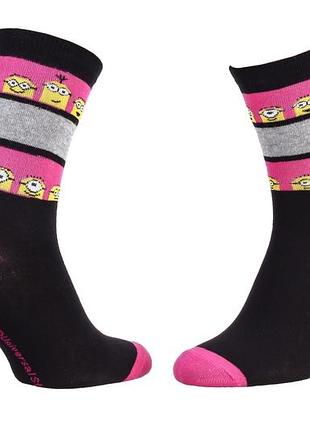Носки minions rayures sur tige + minion черный дети 36-41
