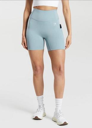 Спортивные шорты женские gymshark 194748 м светло/серый (2200005143933)