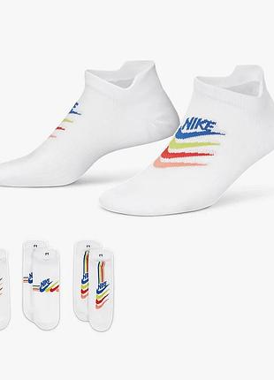 Шкарпетки nike w nk everyday plus ltwt ns 3pr білий жінки 38-42