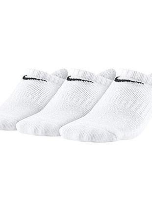 Носки nike cushioned 3pak (3 шт) sx6843-100, белый, размер (eu) - 34-38