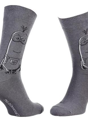 Носки minion gros plan темно-серый дети 39-42
