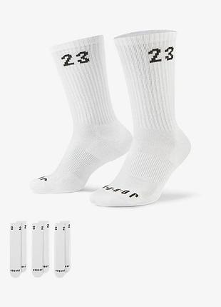 Шкарпетки nike u jordan essential crew 3pr білий унісекс 42-46