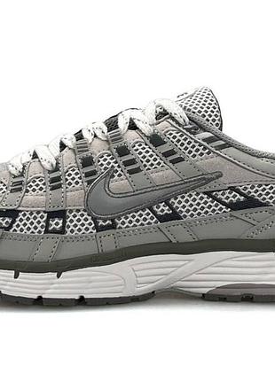Модные кроссовки мужские nike p-6000 светло серые кроссы текстильные найк повседневные воздухопроницаемые вьетнам 42