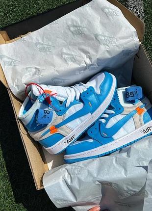 Мужские кроссовки nike retro 1 off white blue 41 43