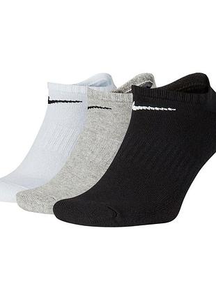 Носки nike u nk everyday cush ns 3pr черный, белый, серый унисекс 38-42