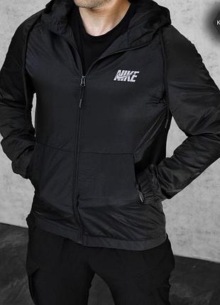 Мужская ветровка стильная повседневная найк nike black edition l xxl