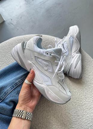 Женские кроссовки найк стильные молодежные nike m2k tekno white 40